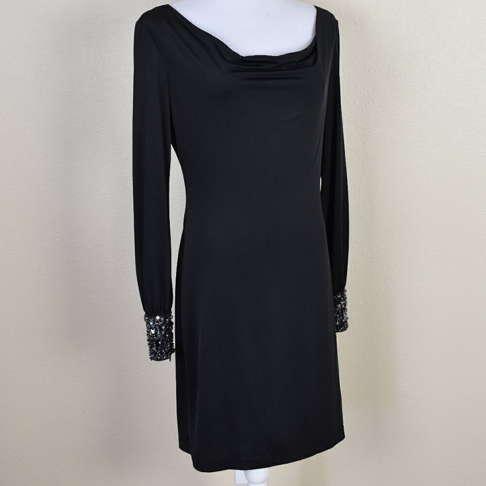 Calvin Klein Formal Sequin Cuff Draped Dress - 8 - Picture 7 of 8